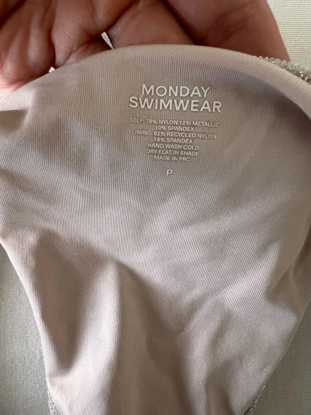 Monday Swimwear Palma Bottom in Pearl Shimmer